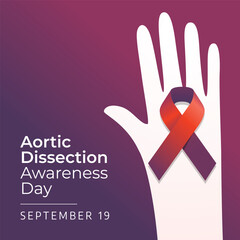 Obraz premium Aortic Dissection Awareness Day design template good for celebration usage. ribbon vector design. flat design. eps 10.