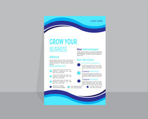 Creative Business FLyer Design. Modern Layout Design. Vector Design Template. 2 Page Flyer Design	