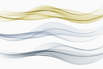 Flow transparent wave, smoky wave, background set.