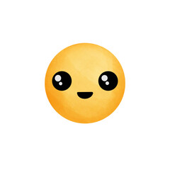 Emoji happy smiley face isolated
