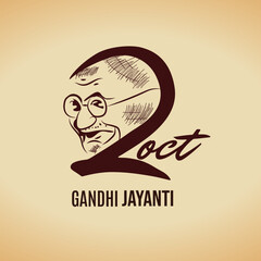 A creative vector illustration for Happy Gandhi Jayanti