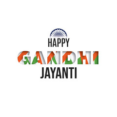 A vector art that says Happy Gandhi Jayanti