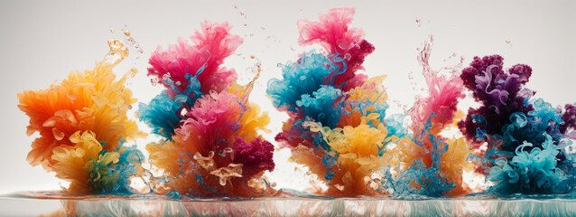 Fototapeta premium Colorful ink in water