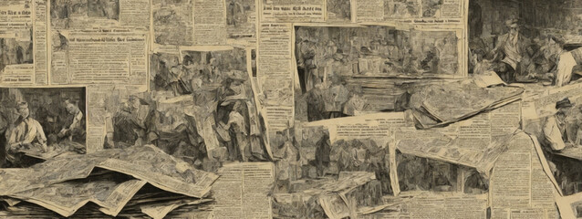 background of old vintage newspapers
