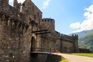 Montebello Castle in Bellinzona, Switzerland. UNESCO World Heritage Site