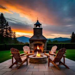 sunset on the sea Created using generative AI tools