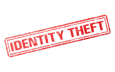 IDENTITY THEFT stamp. Red rectangle grunge stamp vector 