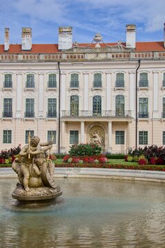 Esterhazy Palace in Fertod Hungary. Detail of fountain.