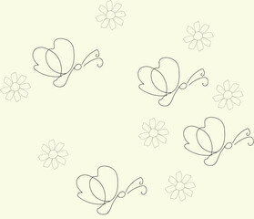 vector background with butterflies