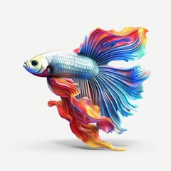 Fototapeta premium Illustration of betta fish with beautiful color 