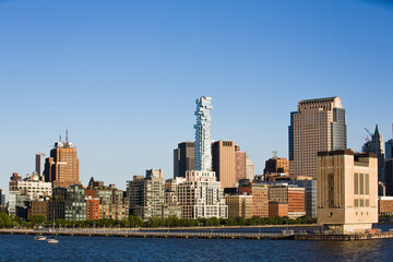 Fototapeta na wymiar New York City from the river.