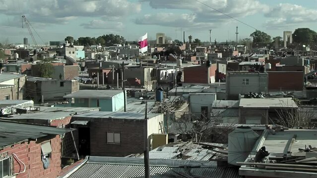 Slum Houses at the Shanty Town Called "Villa Miseria 21-24" in Barracas, Buenos Aires, Argentina.