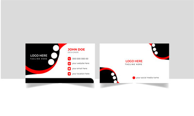 Modern Business Card, Creative and Clean Business Card Template, Personal Visiting card Vector for print, Portrait and landscape orientation