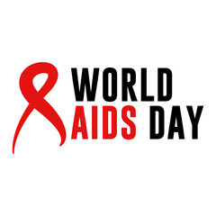 World aids day with ribbon poster design vector illustration.