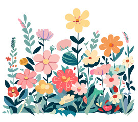 Vector botanical wall arts, with flowers