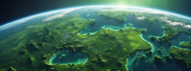 Fototapeta na wymiar Green planet - Earth