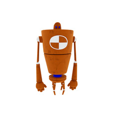 3d render robot character 