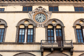 Fototapeta na wymiar Palacio Pretorio en Lucca, Italia.