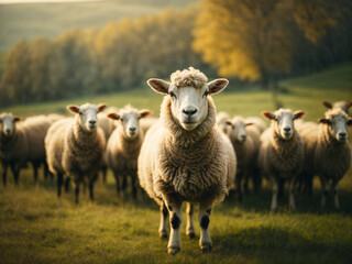 Sheep on pasture