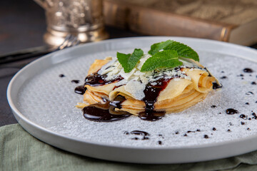 Beautiful pancake dessert