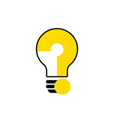 Light bulb, creative logo vector illustration. Mix electric lamp and