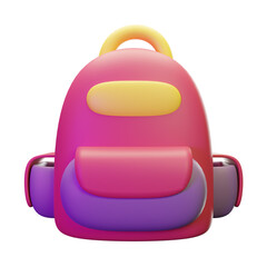 backpack 3d  icon illustration rendering