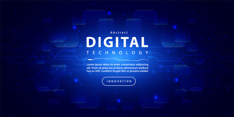 Digital technology banner green blue background concept, cyber technology circuit, abstract tech, innovation future data, internet network, Ai big data, futuristic wifi connection illustration concept