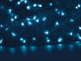 Abstract, glowing lights, blurred Christmas decoration, festive garland, luxury, sparkling ambiance.