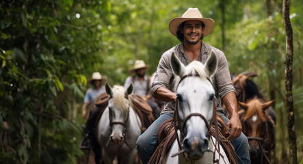 Instructor's Portrait: Portrait of a Hispanic Man Working as a Horse Riding Instructor.


