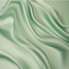 Light green wrinkled fabric texture. Close-up of soft cotton cloth, may be used as background. eps 10