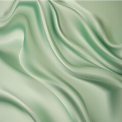 Light green wrinkled fabric texture. Close-up of soft cotton cloth, may be used as background. eps 10