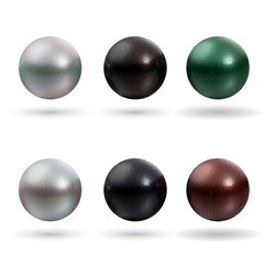 A set of pearls. Design element. Decor element. eps 10