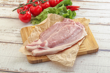 Raw pork steak for grill