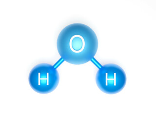 H2O cząsteczka atomy wody