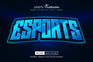 Stylish Esports text effect, editable gaming font and neon style