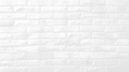 Fototapeta premium aged brick stone wall in bright white color tone, close up view, used as background with blank space for design. gray color of modern style design decorative uneven cracked real stone wall surface.