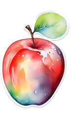 Illustration of 3d apple.
