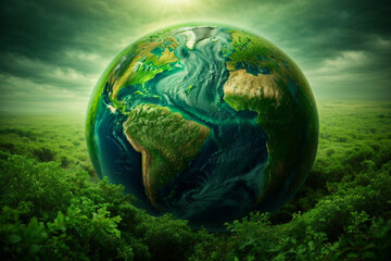 Obraz na płótnie Canvas Green planet - Earth