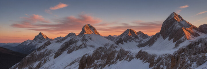 Obraz premium Mountain landscape at sunset