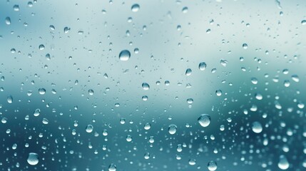 captivating image of rain falling on the surface of a window glass,