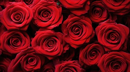 mesmerizing red roses close-up