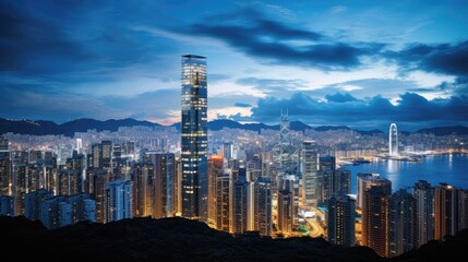 Photo showcasing the exterior of a high-rise residential building in the heart bustling cityscape.
