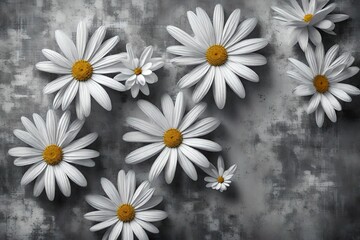 white daisies on background