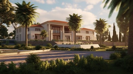 villa house with natural views