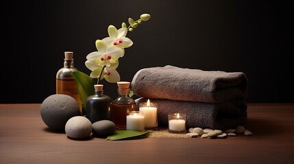 cosmetics and care accessories for spa.