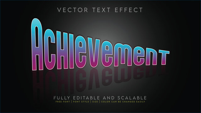3D Text Effect _Fully Editable and Scalable Vector (Achievement)