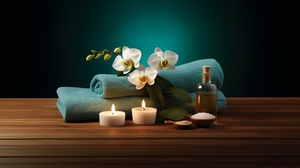 cosmetics and care accessories for spa.