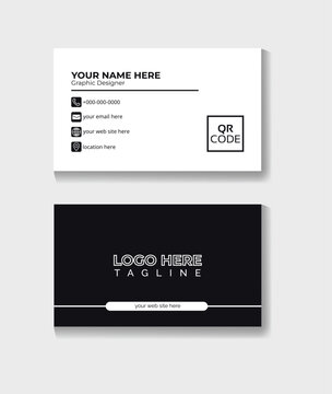 Creative and clean visiting card template. illustration design.