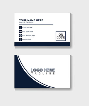 Creative and clean visiting card template. illustration design. Professional business card template.