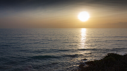 View of a sunset on the beach